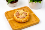 Bretzel gratiné lardons emmental
